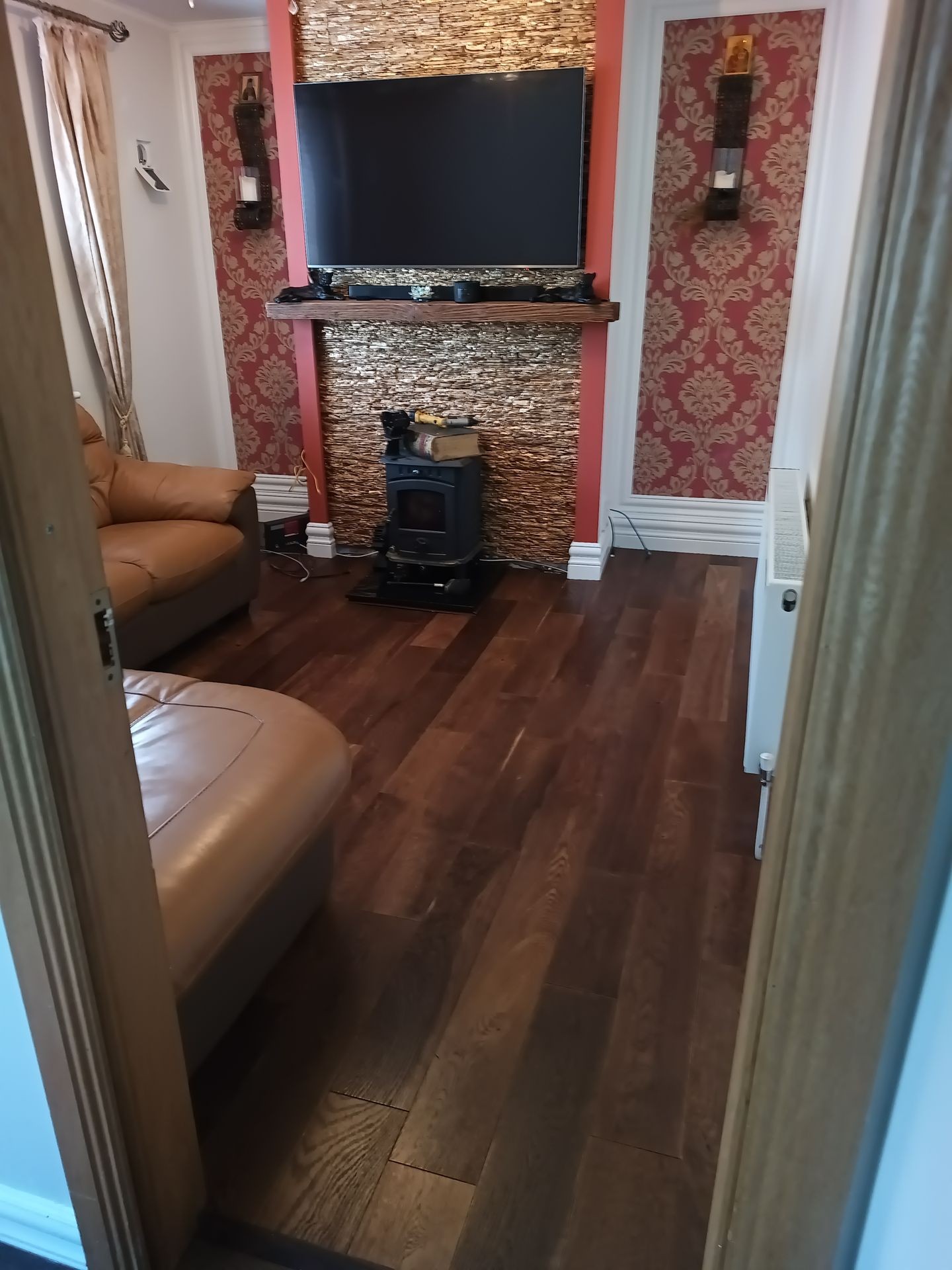 Installing hardwood flooring, (solid and engineered), laminate, vinyl (includin plank, tile,g and sheet), tile (ceramic, porcelain, etc.),